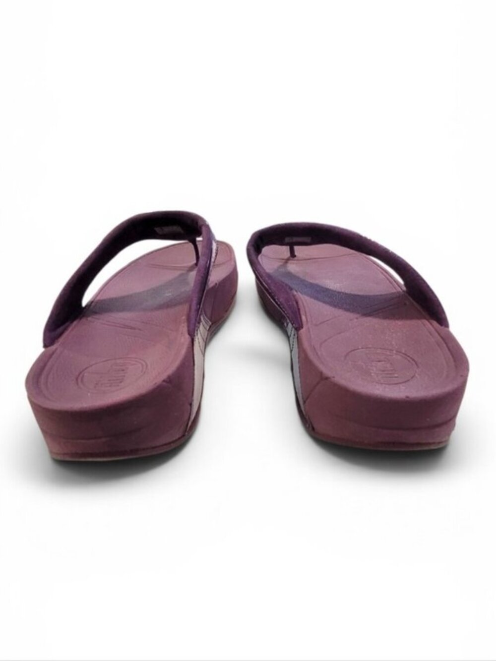 FitFlop Walkstar Patent Thong Sandals Purple 8 - Picture 3 of 7